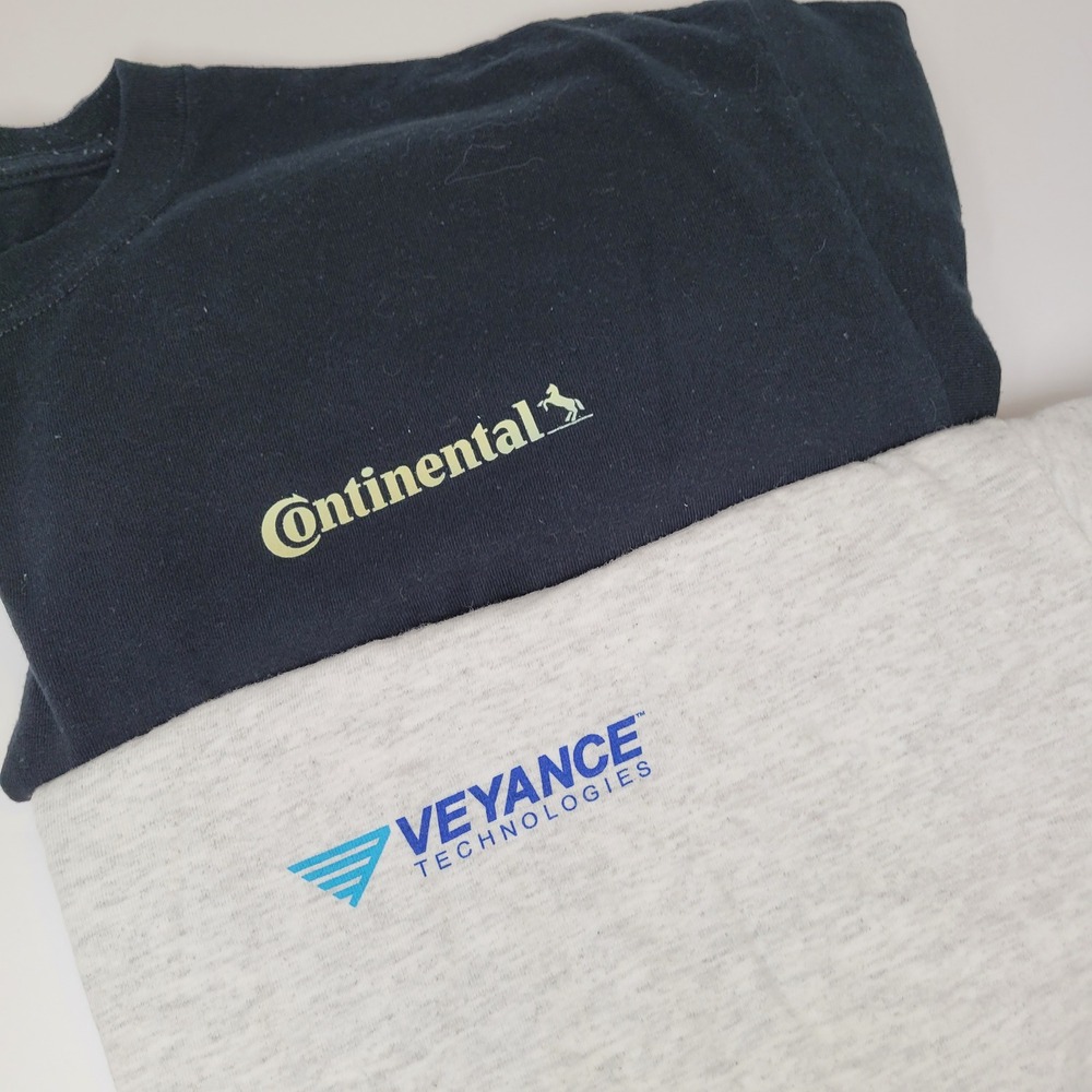 Gildan Continental Veyance Technologies T-Shirt Mens XL Black Grey Good Graphic